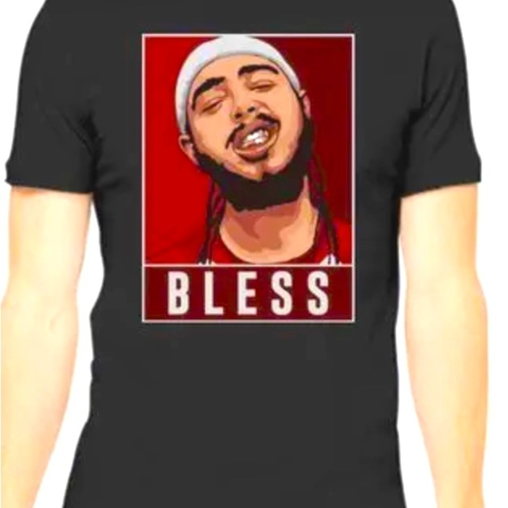 Post Malone Bless Graphic T-Shirt Size Large